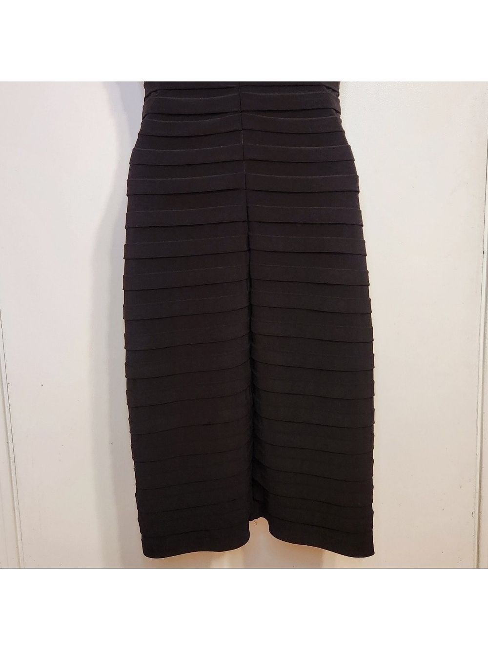 Adrianna Papell Black Sheath Dress Size 6 - Picture 8 of 12